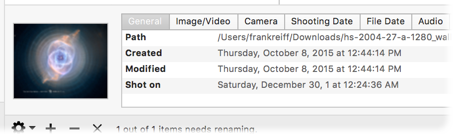 A Better Finder Rename live preview table showing Current Name and Change to columns